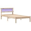 vidaXL Struttura del letto Marrone 75 x 190 cm Pino massello