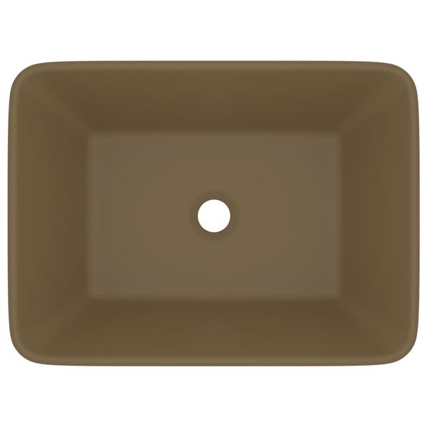 vidaXL Lavandino Luxury Crema Opaco 41x30x12 cm in Ceramica