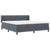vidaXL Letto a molle con materasso Grigio scuro 200 x 180 cm Velluto