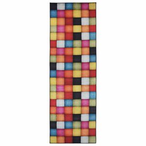 vidaXL Runner Tappeto LESAKA colorato 80 x 300 cm Velluto diamante