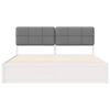 vidaXL Letto con Testiera Rivestita Grigio chiaro 200 x 200 cm