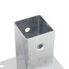 vidaXL Basi per Pali Quadrate 12 pz Argento 71x71 mm Acciaio Zincato