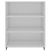 vidaXL Credenza 69,5x32,5x90 cm Bianco Lucido in Legno Multistrato
