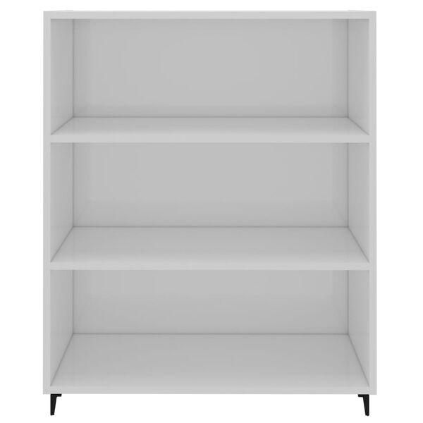 vidaXL Credenza 69,5x32,5x90 cm Bianco Lucido in Legno Multistrato