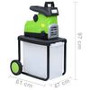 vidaXL Trituratore di Giardino con Contenitore di Raccolta 2800 W