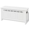 vidaXL Cassapanca in Stile Barocco MDF Bianca