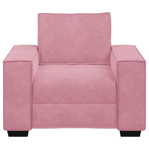 vidaXL Divano Sedia Rosa 100x78x84 cm Velluto