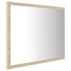 vidaXL Specchio da Bagno LED Rovere Sonoma 60x8,5x37 cm in Acrilico
