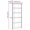 vidaXL Libreria BODO Marrone miele 82 x 40 x 173 cm Legno multistrato