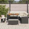 vidaXL Set Divano da Giardino con cuscino 8 pcs Nero polyrattan