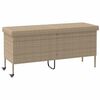 vidaXL Contenitore da Giardino con Ruote Beige 160x55x75 cm Polyrattan