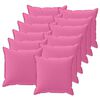 vidaXL Federa 12 pz HOUTEN Rosa 50 x 50 cm Poliestere