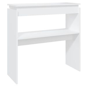 vidaXL Tavolino Consolle Bianco 80x30x80 cm in Legno Multistrato