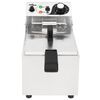 vidaXL Friggitrice Elettrica in Acciaio Inossidabile 6 L 2000 W