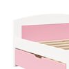 vidaXL Dormeuse 2 Cassetti senza Materasso Bianco&Rosa 90x200 cm IRUN