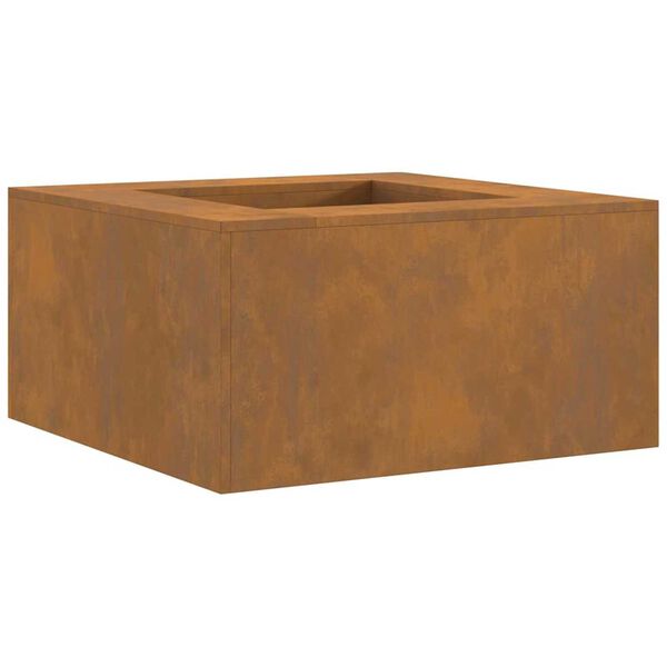 vidaXL Focolare Marrone 80 x 80 x 40 cm acciaio corten