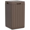 vidaxL Cestino per Rifiuti da Esterno Marrone 38x38x65 cm in PP