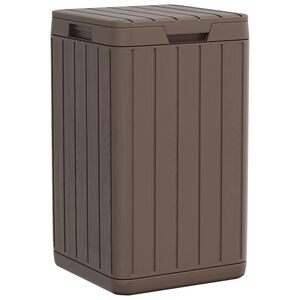 vidaxL Cestino per Rifiuti da Esterno Marrone 38x38x65 cm in PP