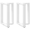 vidaXL Gambe per tavolo da pranzo a forma di T 2 pz bianche 50x35x(72-73) cm in acciaio