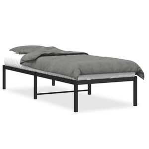 vidaXL Giroletto in Metallo Nero 75x190 cm