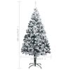 vidaXL Albero di Natale Artificiale con Neve Fioccata Verde 180 cm PVC