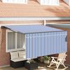 vidaXL Tenda Retrattile Blu e Bianco 350 x 250 cm