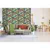 DUTCH WALLCOVERINGS Carta da Parati Pesce/Fiore Blu