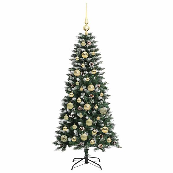 vidaXL Albero di Natale artificiale con 150 LED Verde 120 cm