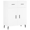 vidaXL Credenza Bianca 69,5x34x180 cm in Legno Multistrato