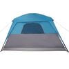 vidaXL Tenda da Campeggio con Portico per 4 Persone Blu Impermeabile