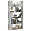 vidaXL Libreria/Divisorio Grigio Cemento 80x24x159cm Legno Ingegnerizzato