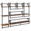 vidaXL Set mensole da parete 6 pcs Legno vecchio 100 x 25 x 30 cm