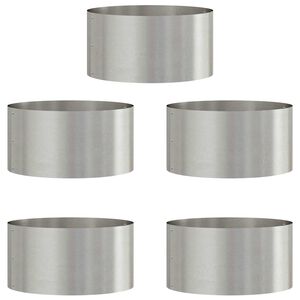 vidaXL Anello per vaso 5 pz Argento 40 x 40 x 20 cm
