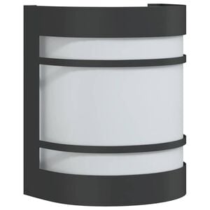 vidaXL Applique da Esterno Nera in Acciaio Inossidabile