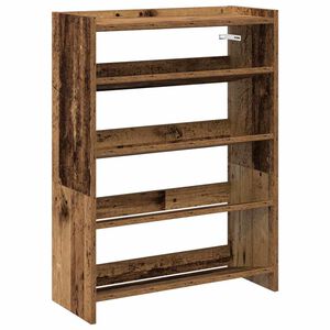 vidaXL Scarpiera Legno Antico 60x25x81 cm in Legno Multistrato