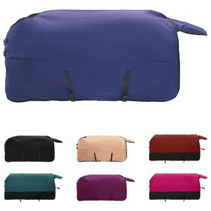 vidaXL Coperta per Cavalli Verde Scuro e Nero 95 cm Poliestere