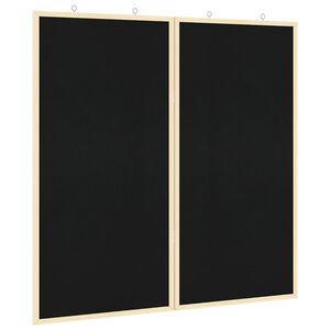 vidaXL Bacheca degli Annunci Nero 80 x 80 x 1.4 cm