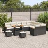vidaXL Set Divano da Giardino 12 pcs Nero polyrattan