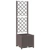 vidaXL Fioriera da Giardino con Graticcio Marrone 40x40x136 cm in PP