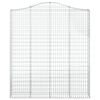 vidaXL Cesto Gabbione ad Arco 200x30x220/240 cm Ferro Zincato