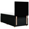 vidaXL Giroletto a Molle con Materasso Nero 90x190 cm in Tessuto