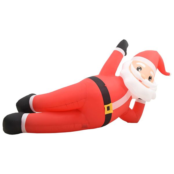 vidaXL Babbo Natale Gonfiabile con LED IP44 Rosso 360 cm XXL