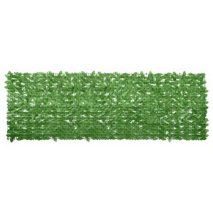 vidaXL Paravento da Balcone con Foglie Verdi 300x100 cm