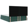vidaXL Letto con contenitore e LED Verde Scuro 160 x 200 cm Velluto