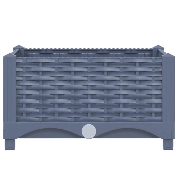 vidaXL Fioriera Rialzata 40x40x23 cm in Polipropilene