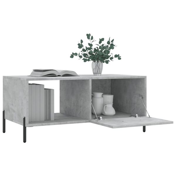 vidaXL Tavolino da Salotto Grigio Cemento 90x50x40cm Legno Multistrato