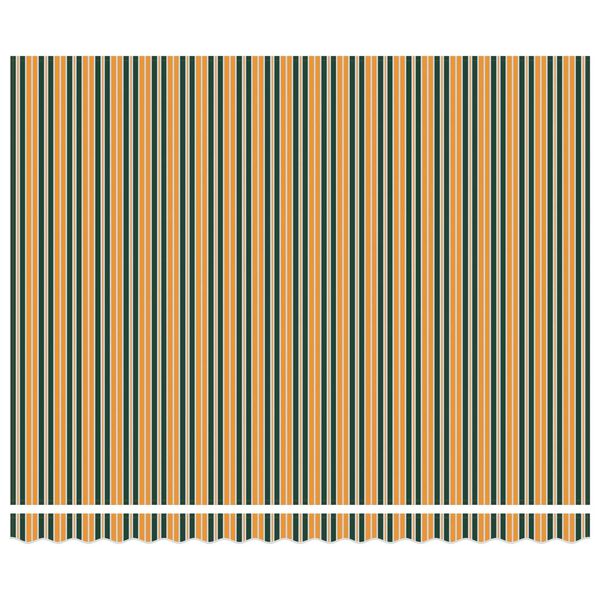 vidaXL Tenda Retrattile Verde e giallo 400 × 300 cm Tessuto, Metallo