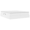 vidaXL Letto con contenitore e materasso Bianco 200 x 200 cm