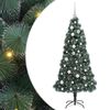 vidaXL Albero di Natale artificiale pre-illuminato con set di palline