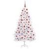 vidaXL Albero di Natale Artificiale con Rami Pieghevoli Bianco 180 cm
